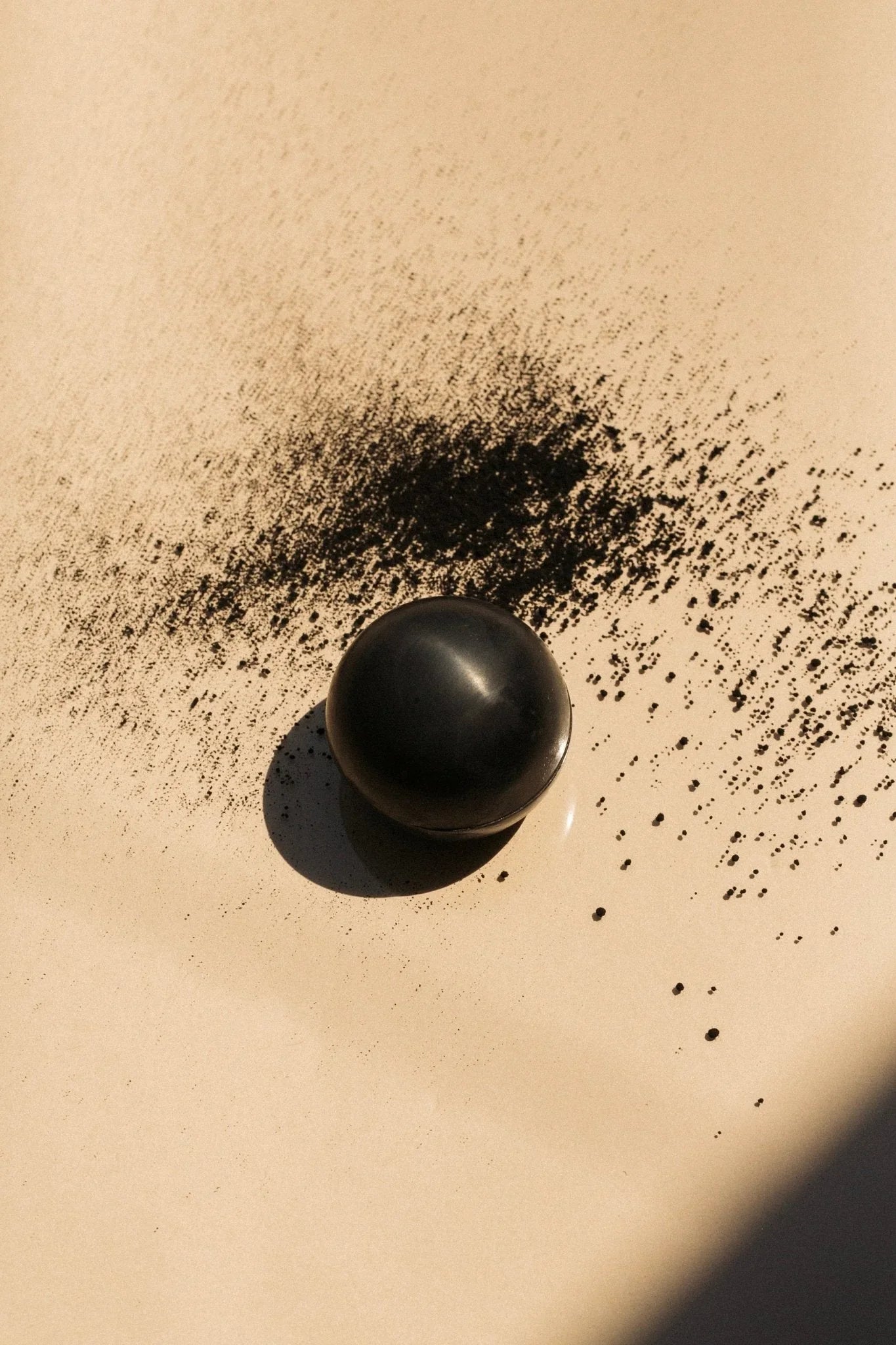 Summer Solace Tallow Gardener’s Sphere Soap – Activated Charcoal with Cedar & Lime