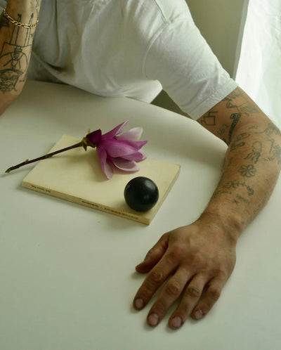 Summer Solace Tallow Gardener’s Sphere Soap – Activated Charcoal with Cedar & Lime - Image 4