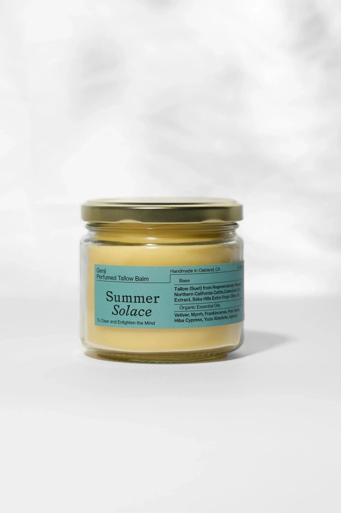 Summer Solace Tallow Genji Tallow Balm with Vetiver, Apricot & Palo Santo