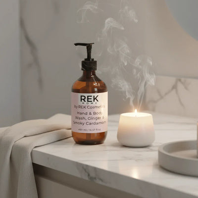 REK Cosmetics Ginger & Smoky Cardamom Hand & Body Wash - Image 1