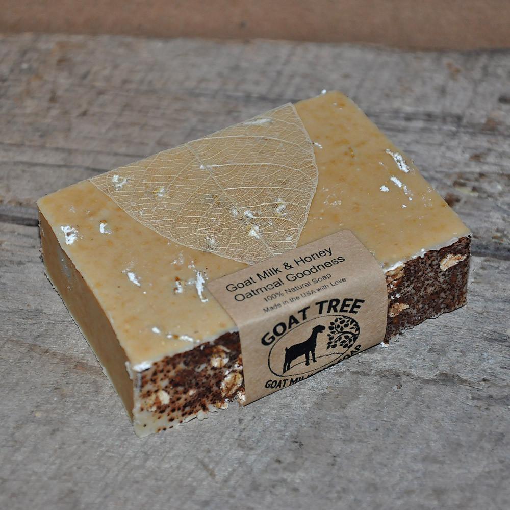 Soaplandia Goat Milk & Honey Oatmeal Goodness Soap, Unscented