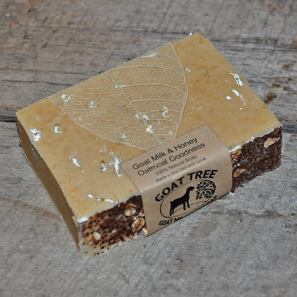 Soaplandia Goat Milk & Honey Oatmeal Goodness Soap, Unscented