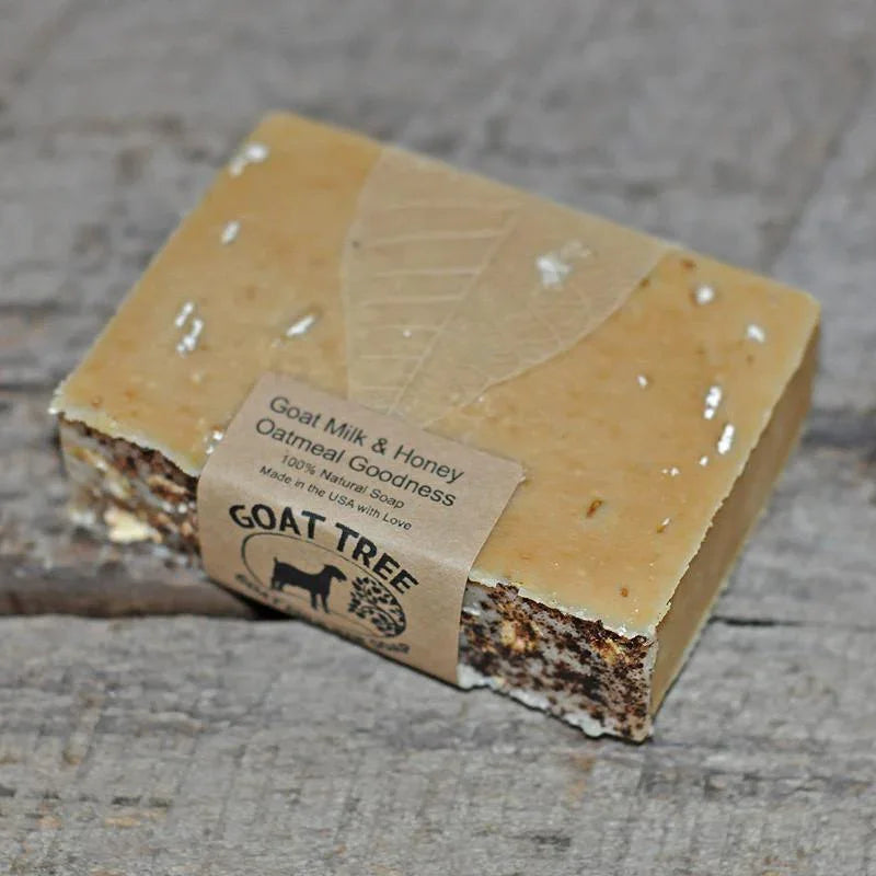 Soaplandia Goat Milk & Honey Oatmeal Goodness Soap, Unscented