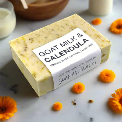 Soaplandia Goat Milk & Calendula Tea Soap, Unscented - Image 1