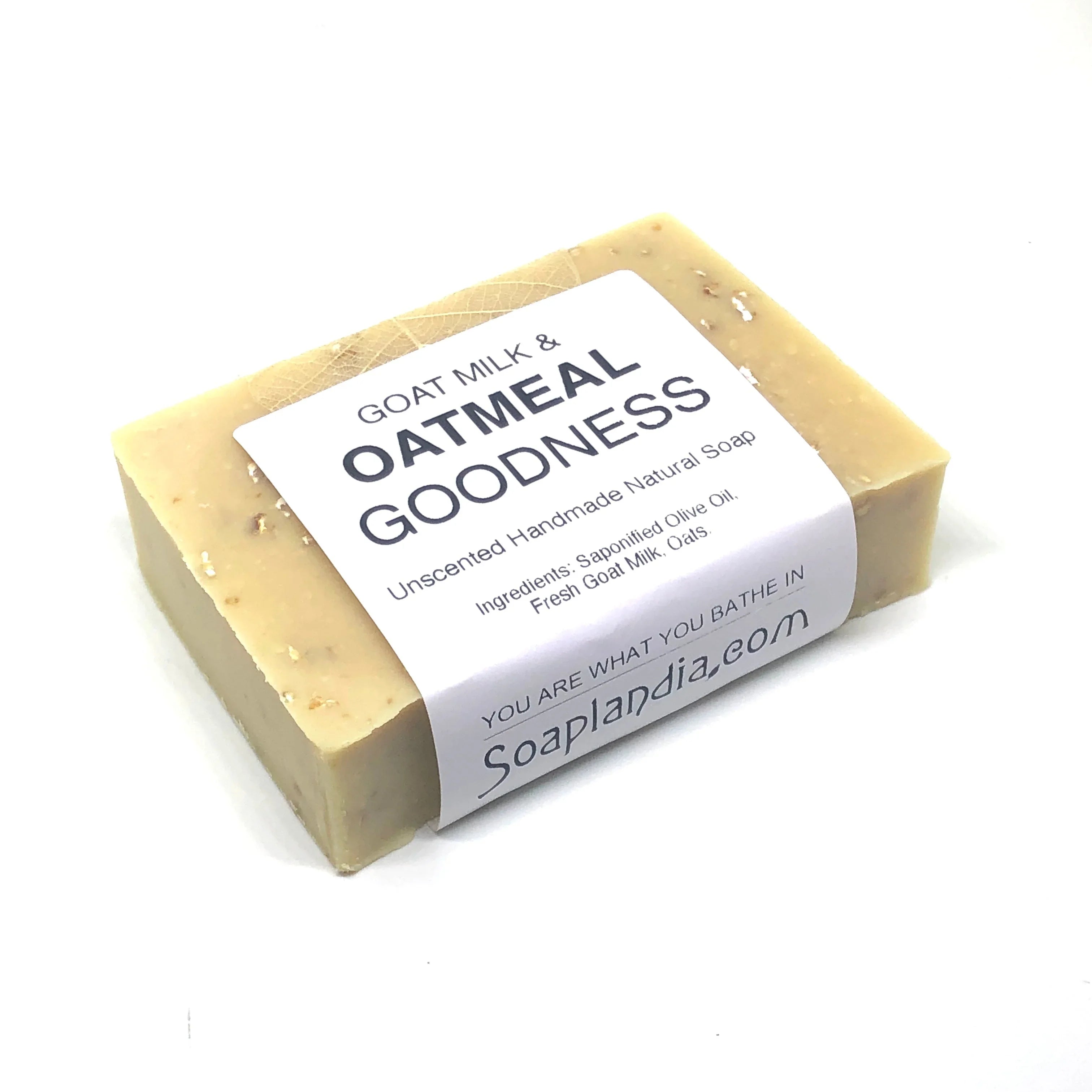 Soaplandia Goat Milk & Oatmeal Bar Soap, Unscented