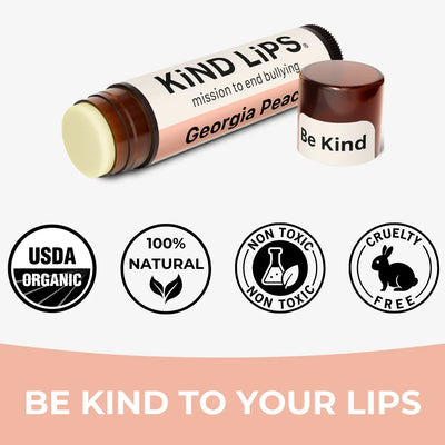 Kind Lips Georgia Peach Organic Lip Balm - Image 3
