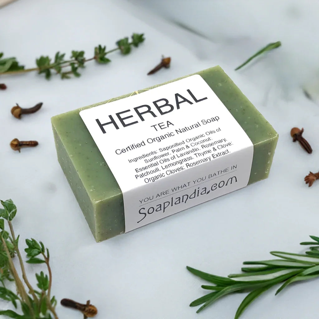 Soaplandia Herbal Tea Bar Soap, Organic