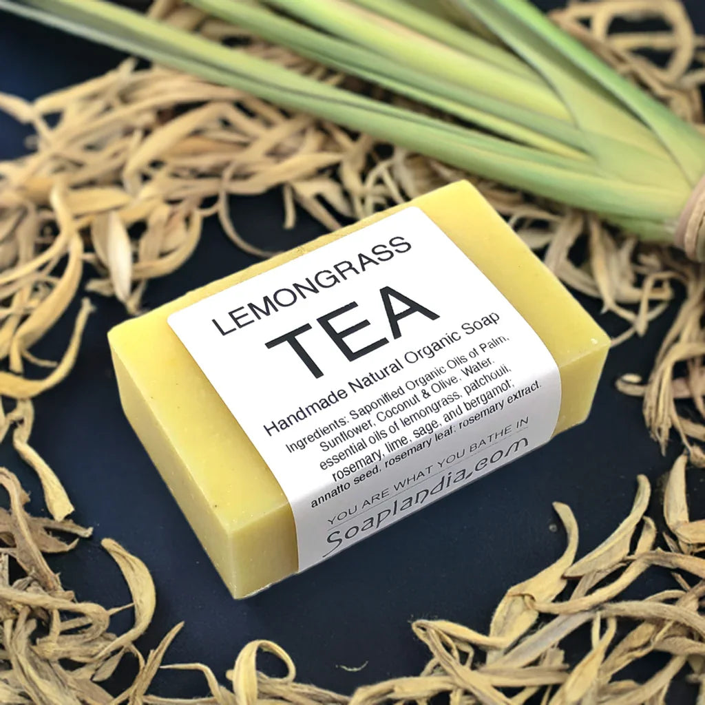 Soaplandia Lemongrass Tea Bar Soap, Organic