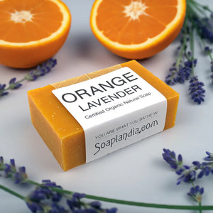 Soaplandia Orange Lavender Bar Soap, Organic