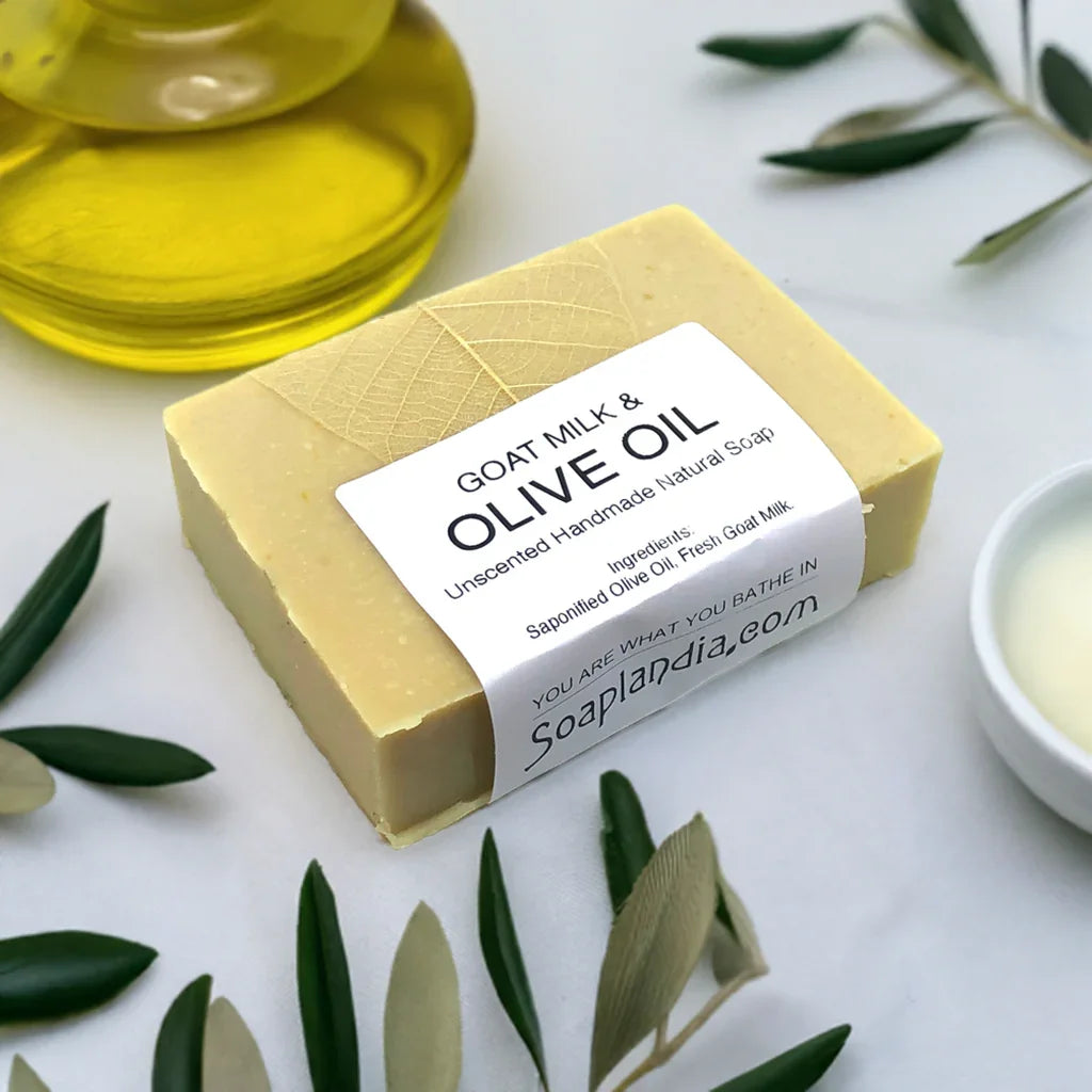 Soaplandia Goat Milk & Olive Oil Bar Soap, Unscented