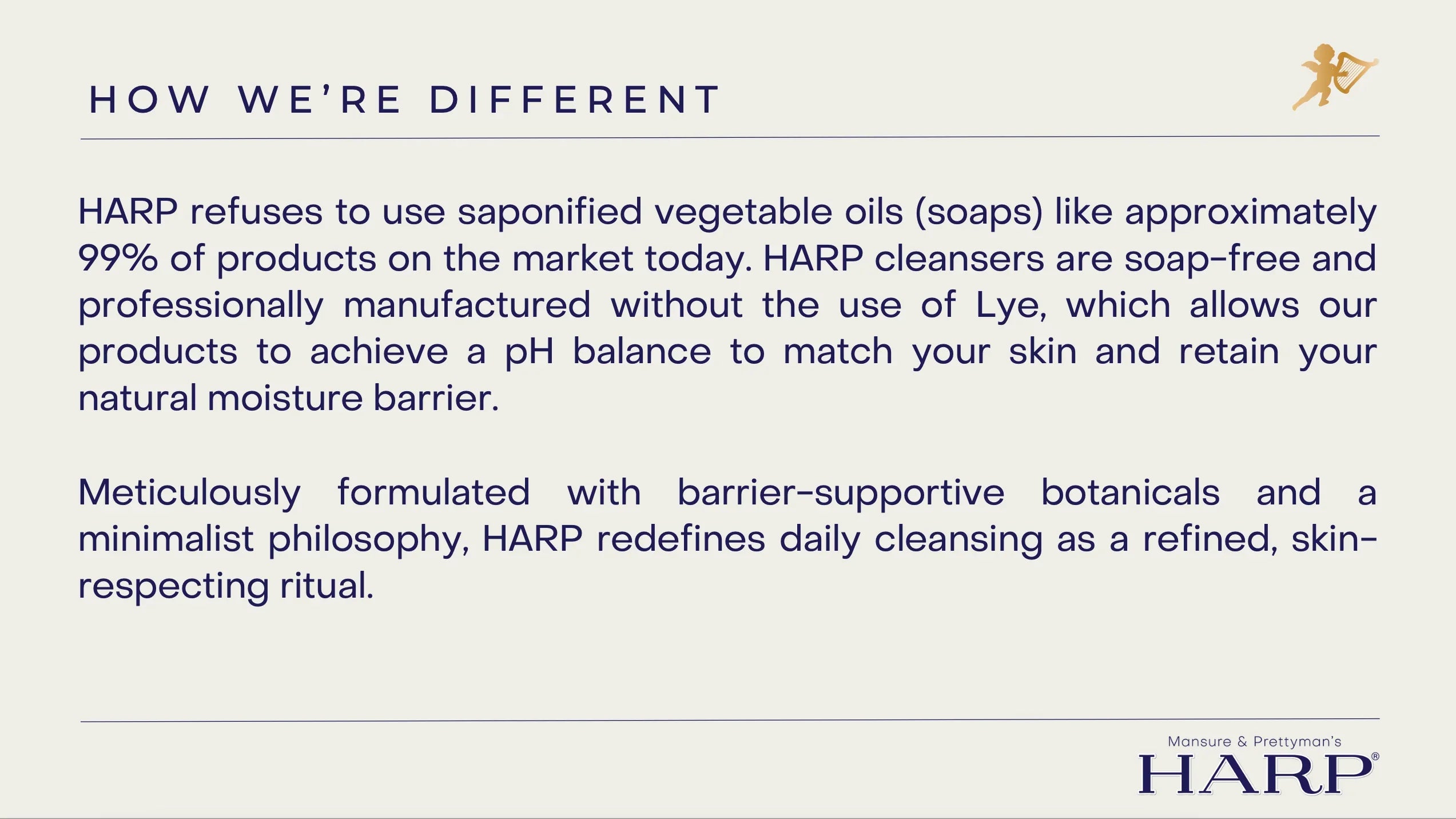 Mansure & Prettyman's HARP HARP® Fresh Sport Body Wash Bar – pH Balanced (5.0–6.0)