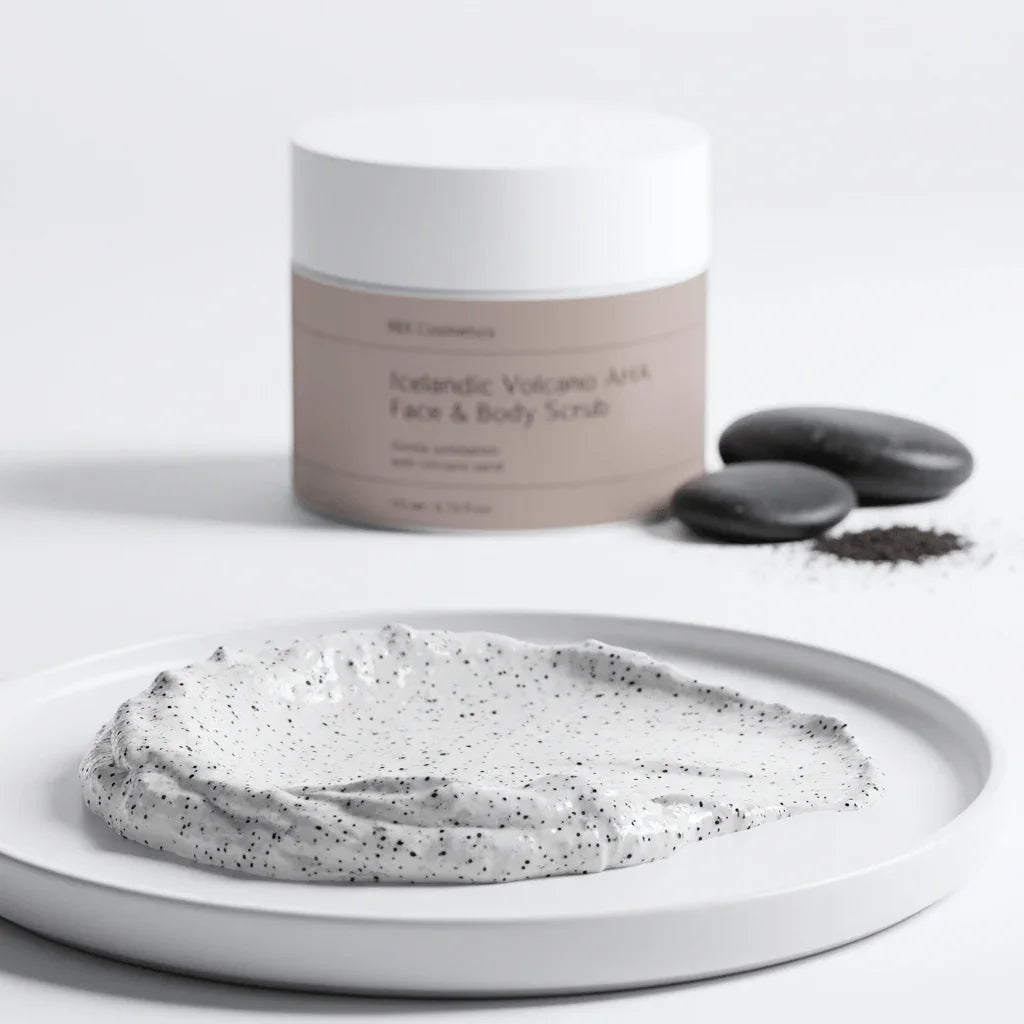 REK Cosmetics Icelandic Volcano AHA Face & Body Scrub
