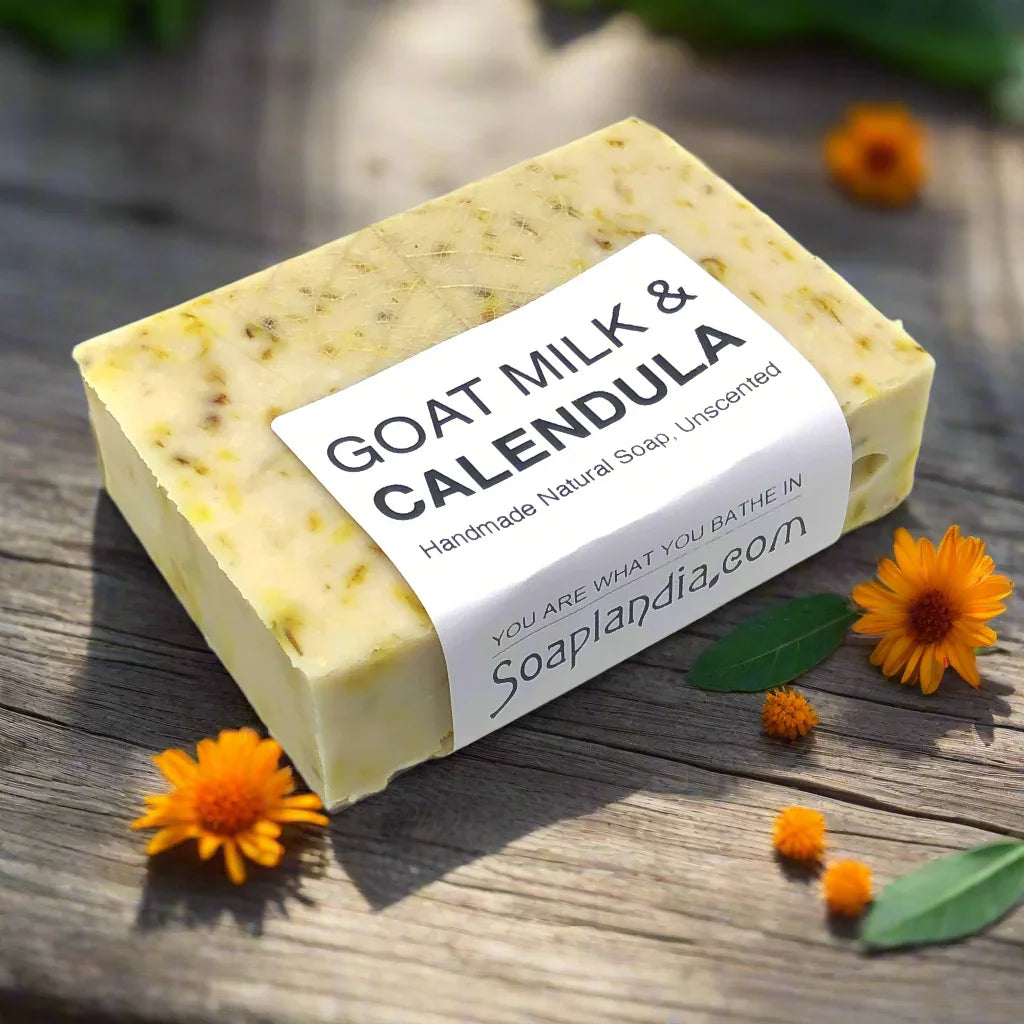 Soaplandia Goat Milk & Calendula Tea Soap, Unscented