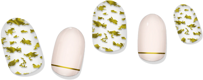 laurenbbeauty Gold Leaf & Blush Gel Nail Wrap Easy Non-Toxic No Dry Time - Image 2