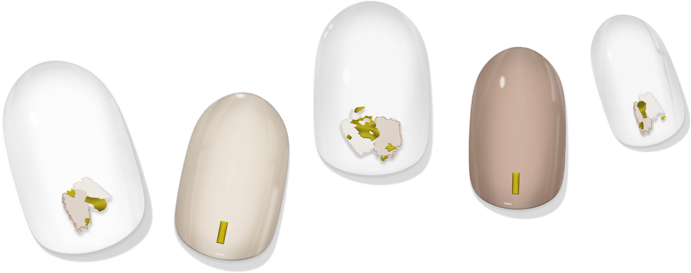 laurenbbeauty Milky Beige Abstract Gel Nail Wrap