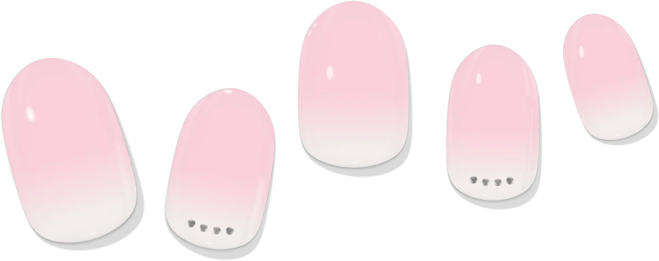 laurenbbeauty Soft Pink Gradient Embellished Gel Nail Wrap