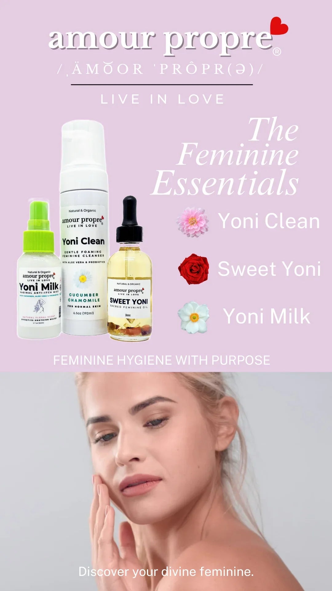 Amour Propre® Sweet Yoni - Sacred Feminine Oil | Daily Vulva Hydration