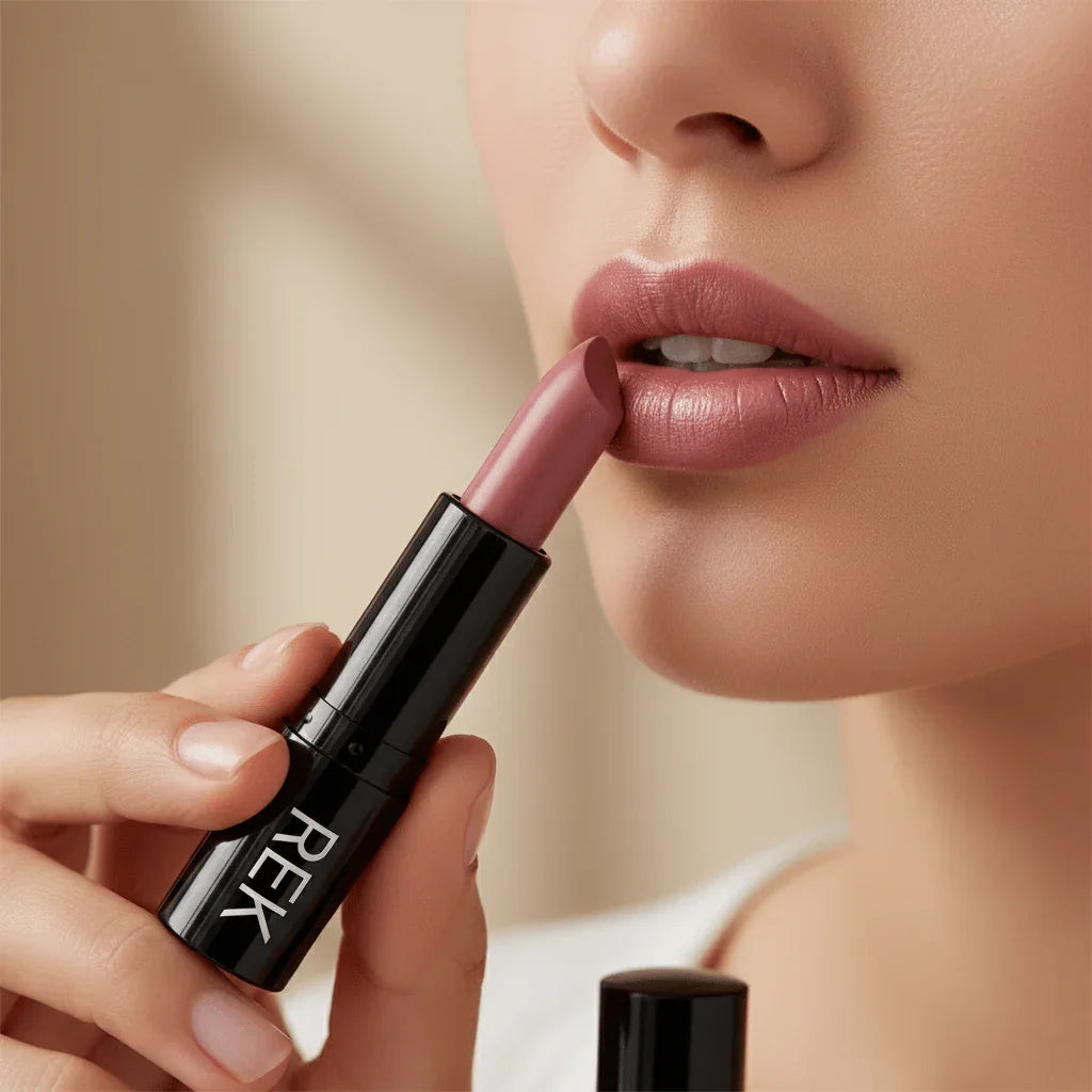 REK Cosmetics Cream Lipstick Collection - Creamy Finish, Longwear Formula