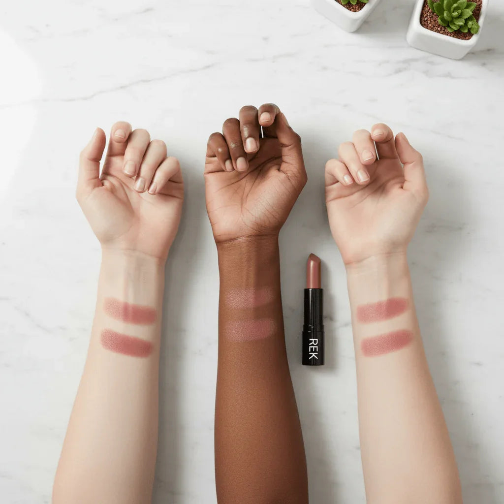 REK Cosmetics Cream Lipstick Collection - Creamy Finish, Longwear Formula