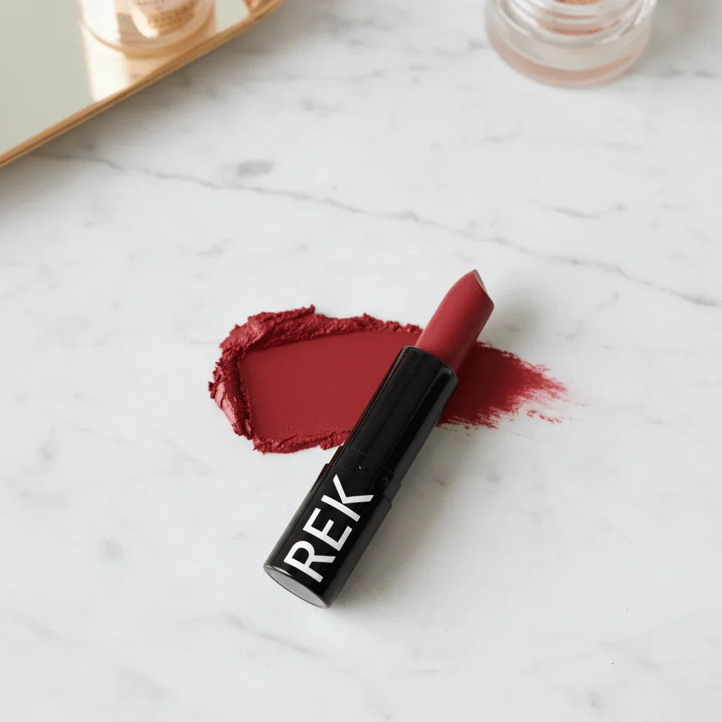 REK Cosmetics REK Matte Lipstick — Luxury Clean, Long-Lasting Vegan Formula