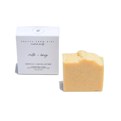 Pretty farm girl Milk + Honey Fragrance Free Handmade Tallow and Goat Milk Soap Bar - Image 2