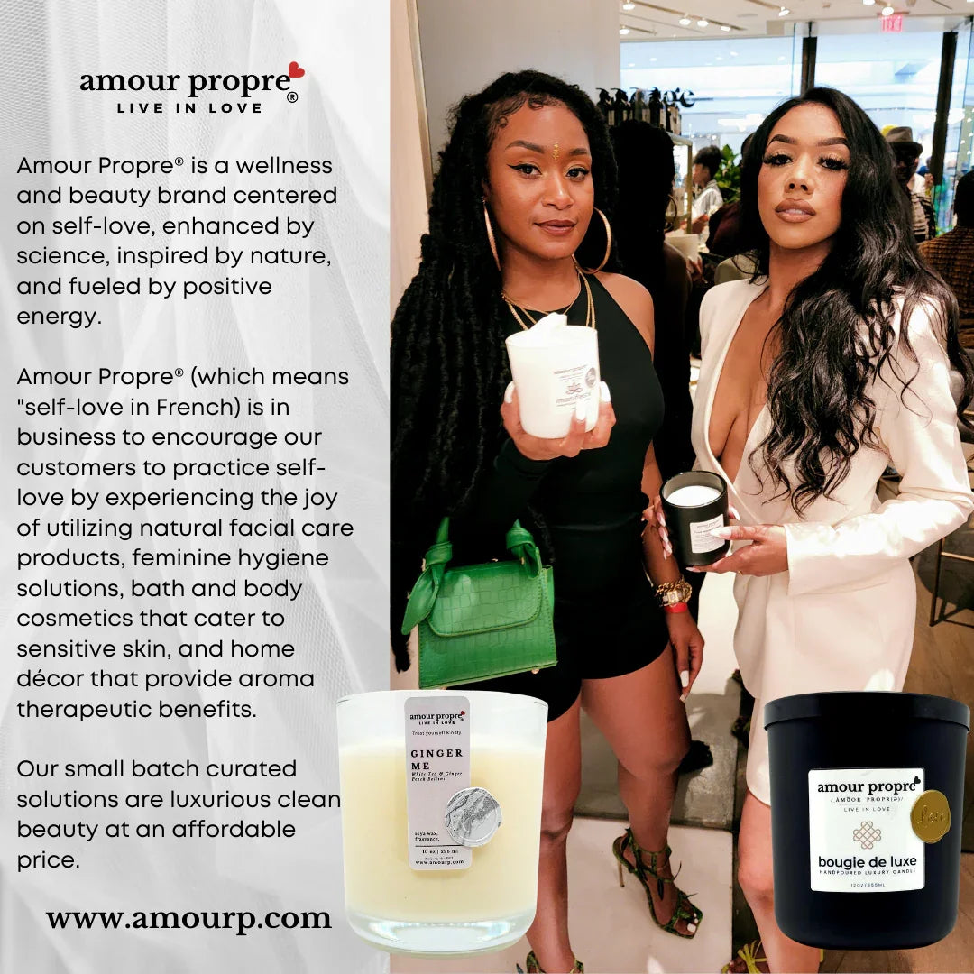 Amour Propre® bougie de luxe handpoured Luxury Soy Candle - 12oz