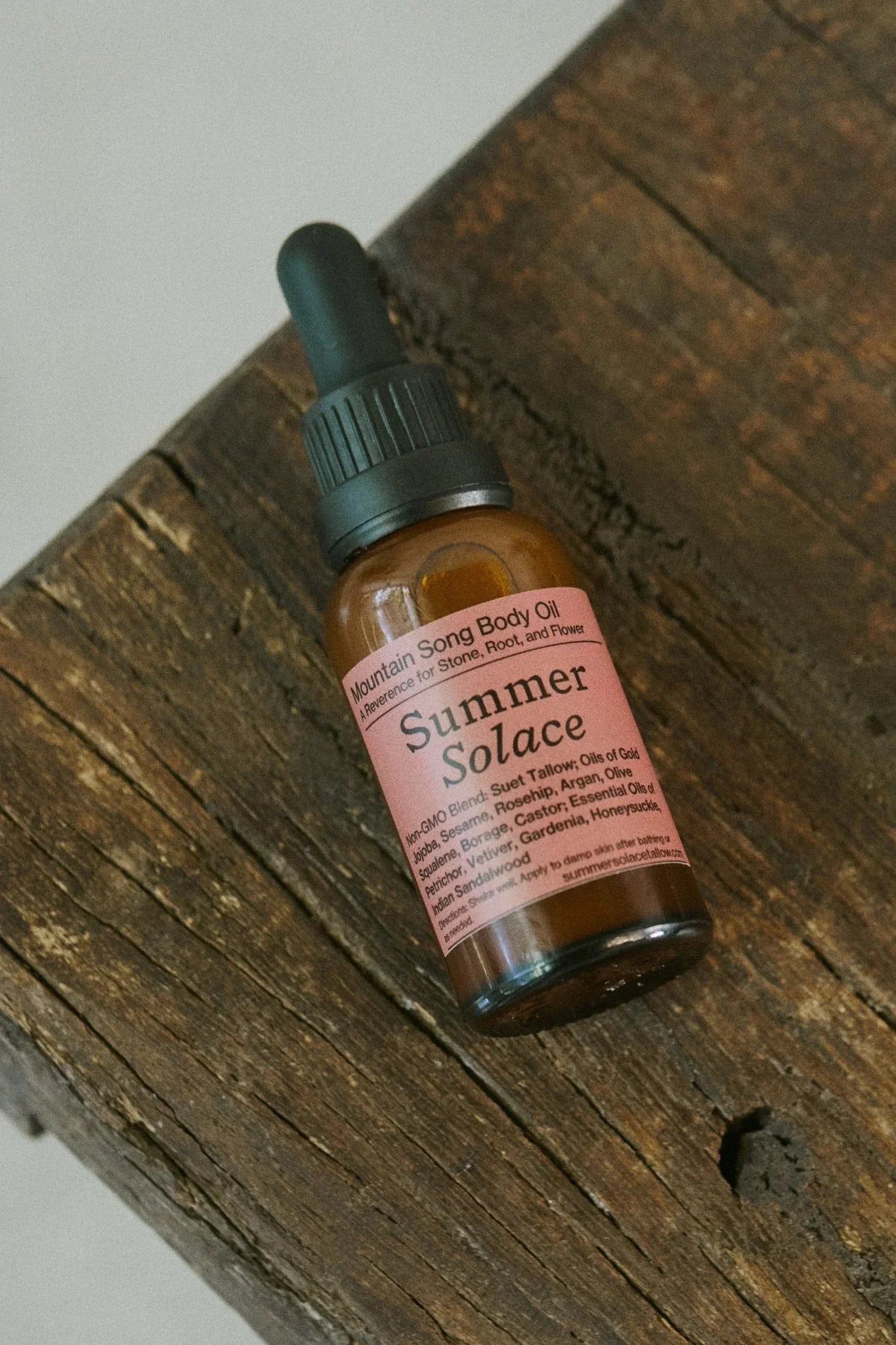 Summer Solace Tallow Mountain Song Body and Hair Oil – Petrichor, Gardenia, Honeysuckle (Limited Edition)