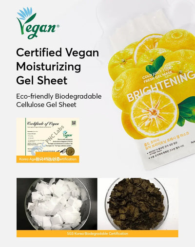 Nature Republic Cold Juicy Fresh Gel Mask Yuja Brightening - Image 4
