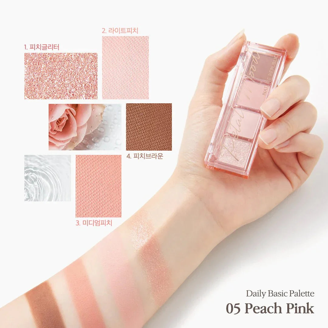 Nature Republic Daily Basic Eyeshadow Palette 05 Peach Pink