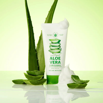 Nature Republic Mild & Moisture Aloe Vera Foam Cleanser - Image 3
