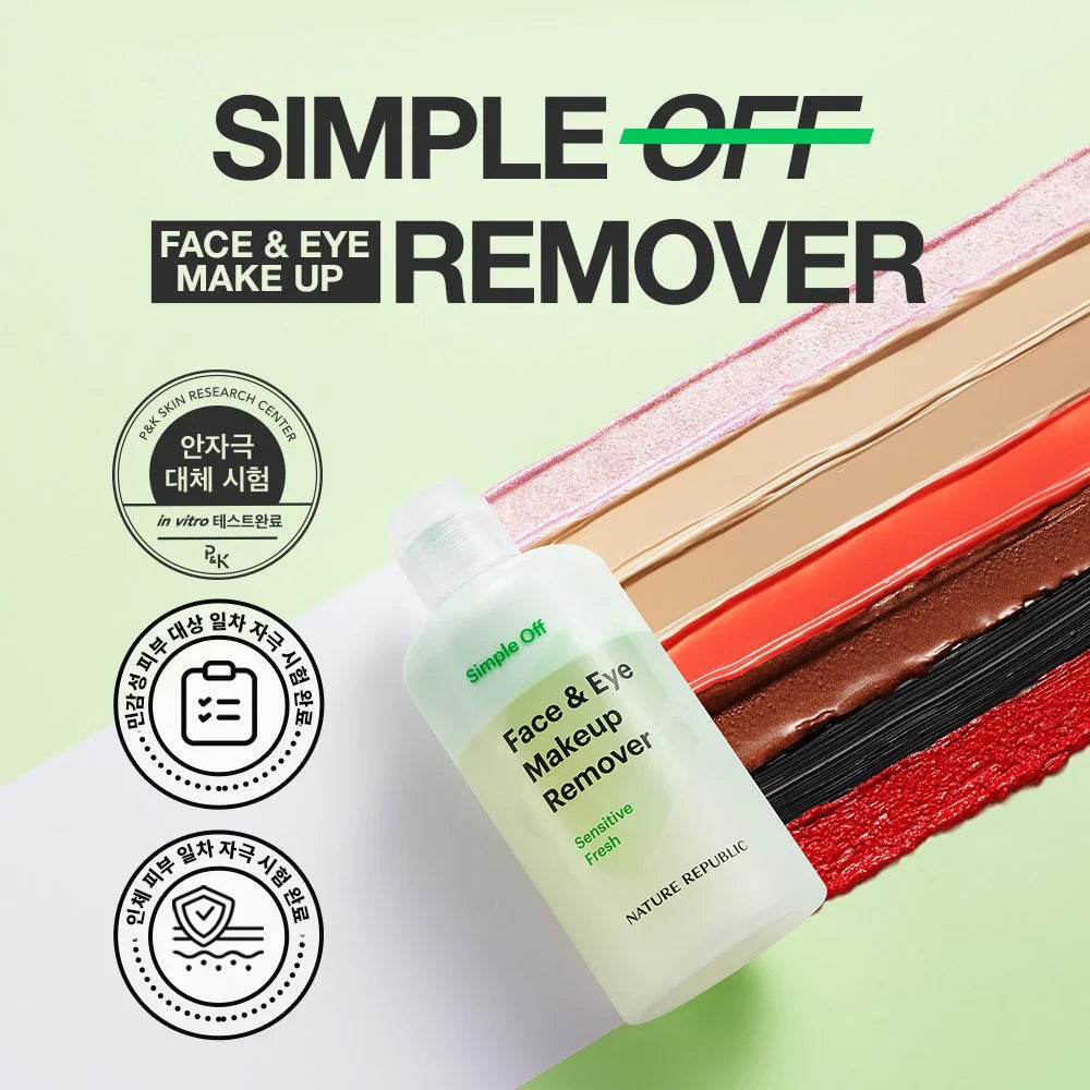 Nature Republic Simple Off Face & Eye Makeup Remover Special Set - Sensitive Fresh