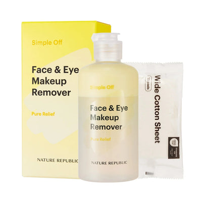 Nature Republic Simple Off Face & Eye Makeup Remover Special Set - Pure Relief - Image 1