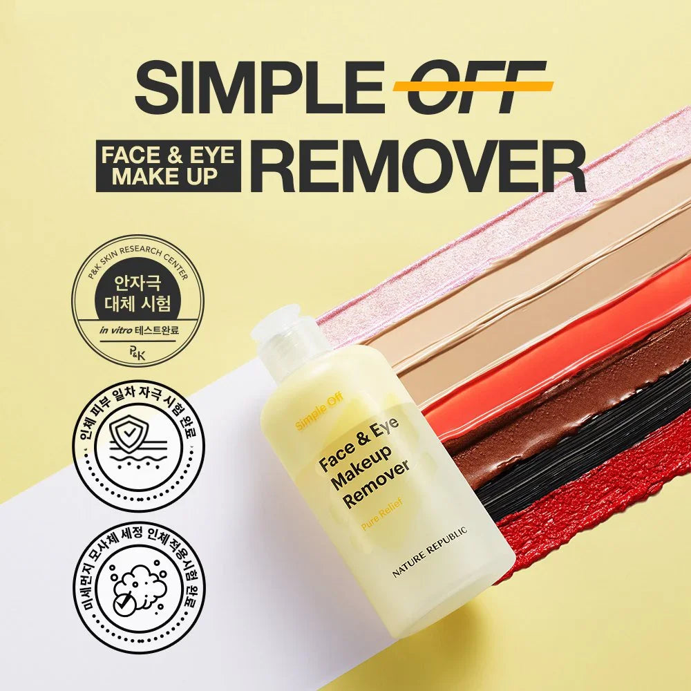 Nature Republic Simple Off Face & Eye Makeup Remover Special Set - Pure Relief