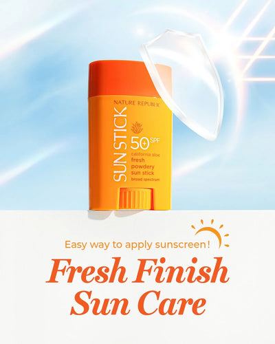Nature Republic California Aloe Fresh Powdery Sun Stick Broad Spectrum SPF50+ - Image 3