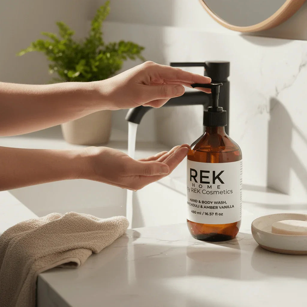 REK Cosmetics Patchouli & Amber Vanilla Hand & Body Wash