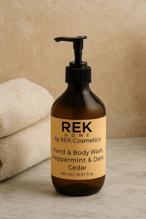 REK Cosmetics Peppermint & Dark Cedar Hand & Body Wash