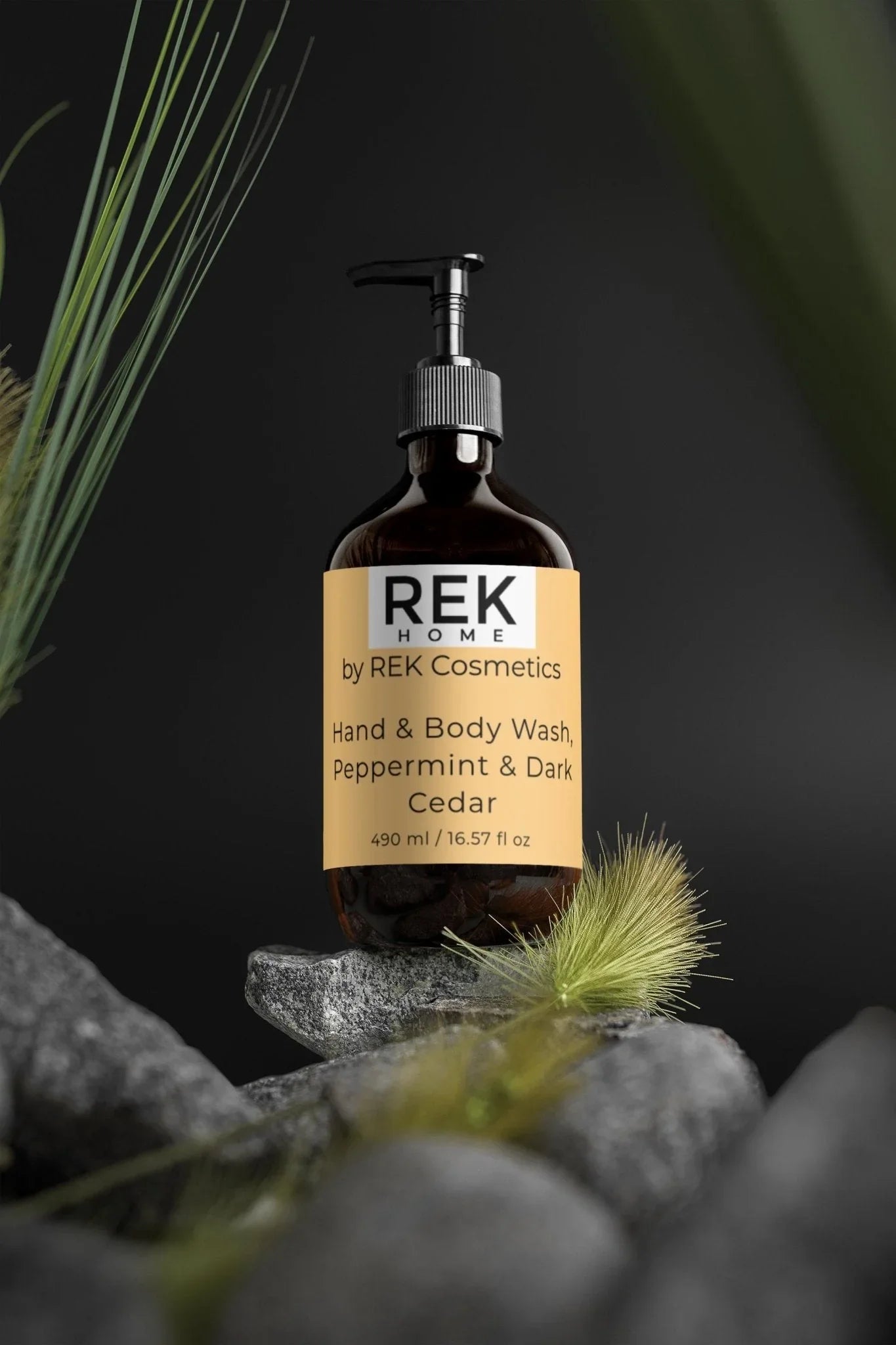 REK Cosmetics Peppermint & Dark Cedar Hand & Body Wash