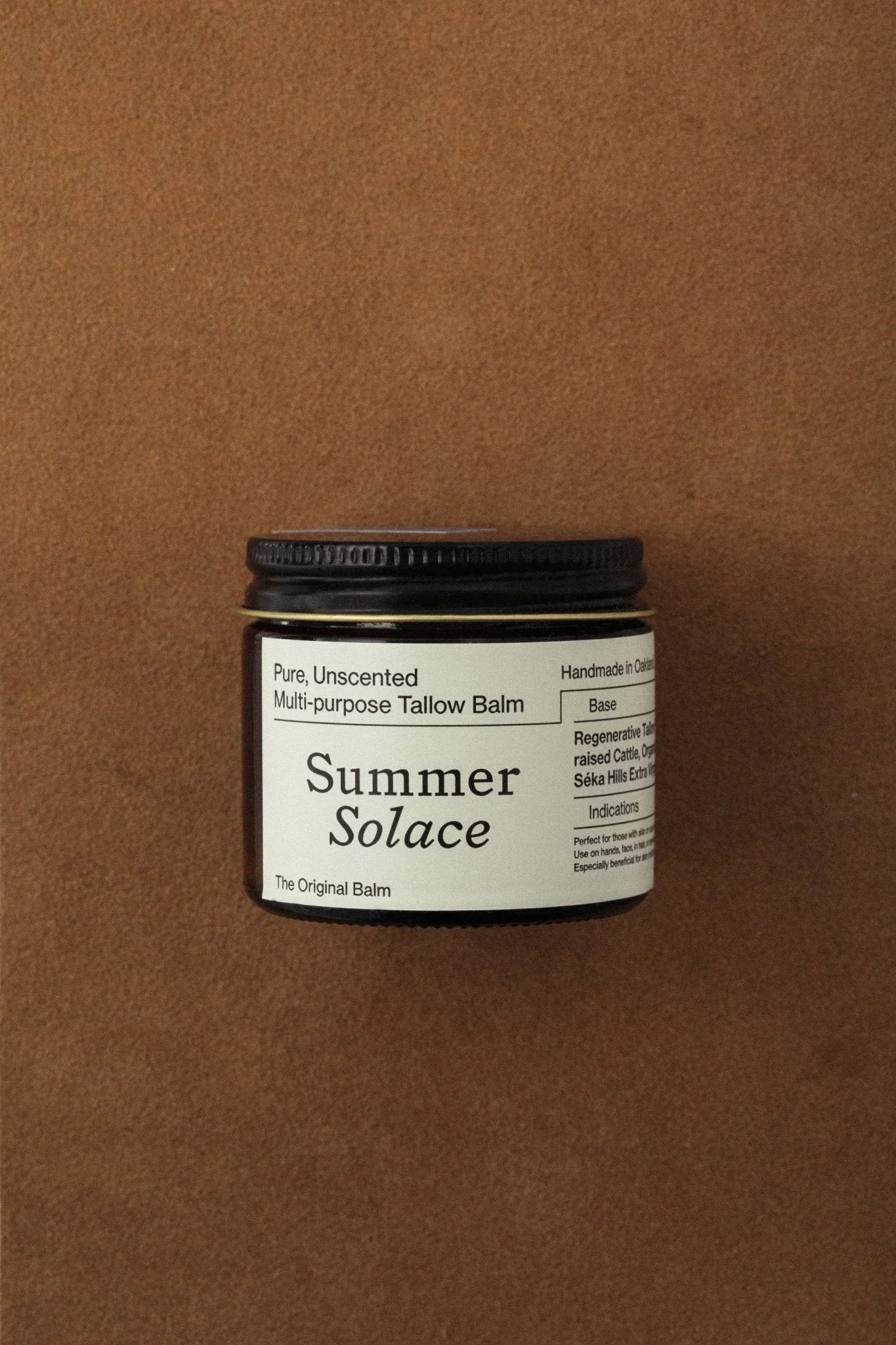 Summer Solace Tallow Pure Unscented Tallow Balm All Skin-types