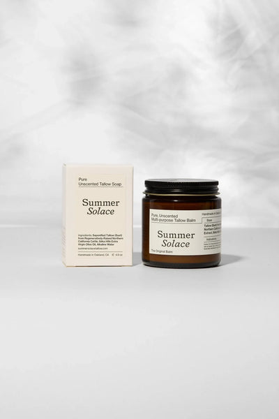 Summer Solace Tallow Pure Unscented Tallow – Slow Body Care® Set - Image 2