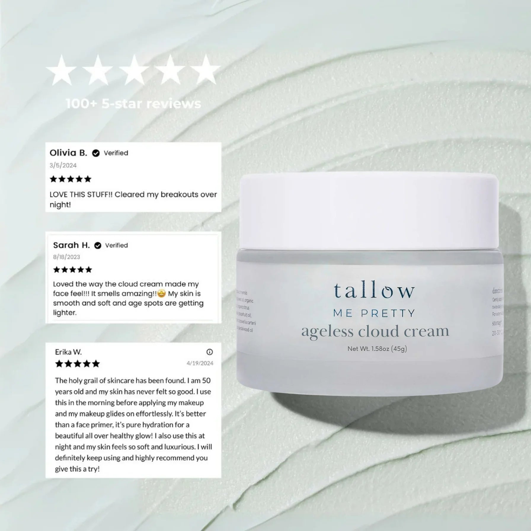 Tallow Me Pretty Ageless Cloud Cream - 3pk