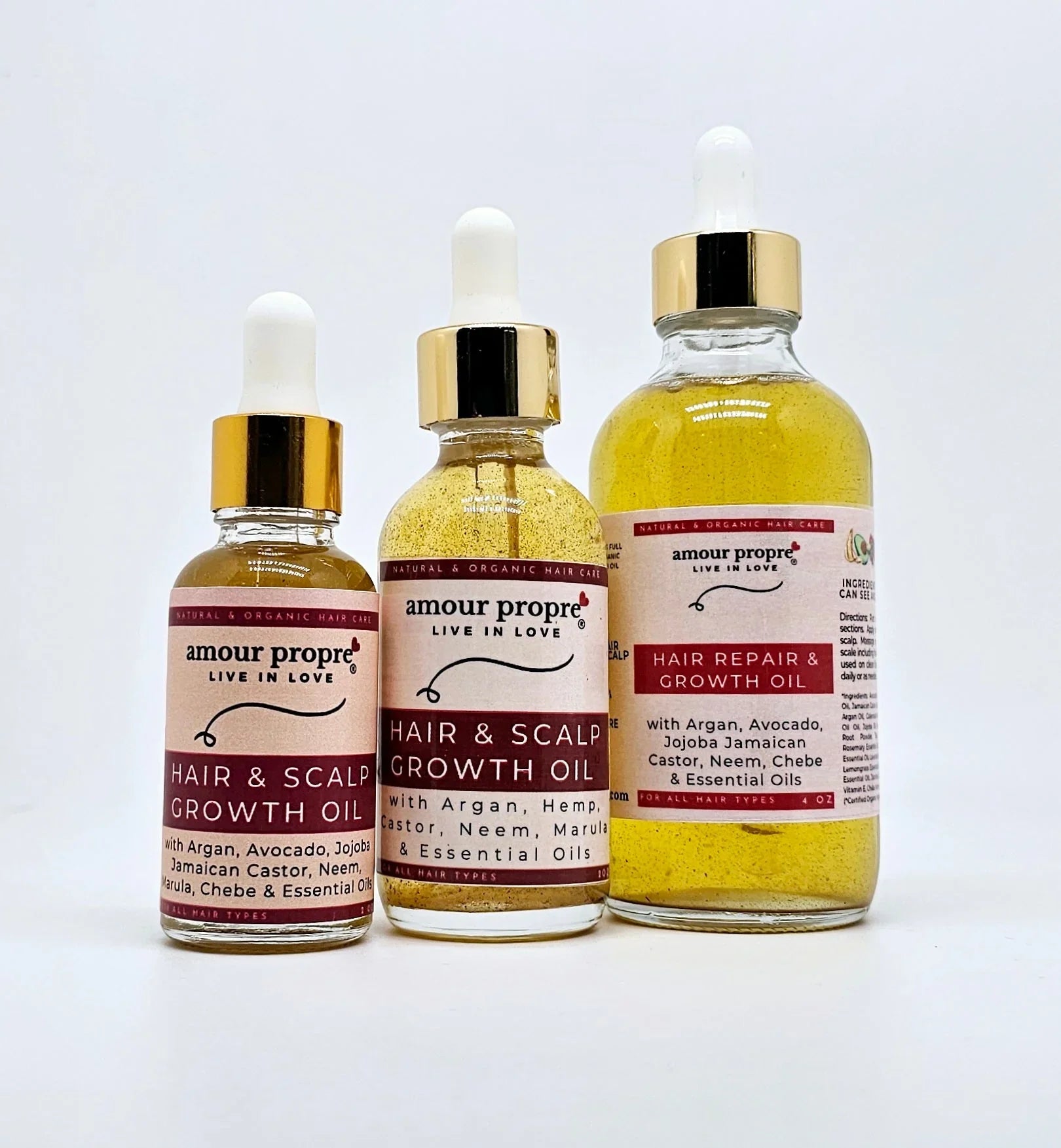 Amour Propre® Organic Chebe Hair Growth Oil with Avocado and Argan Oils