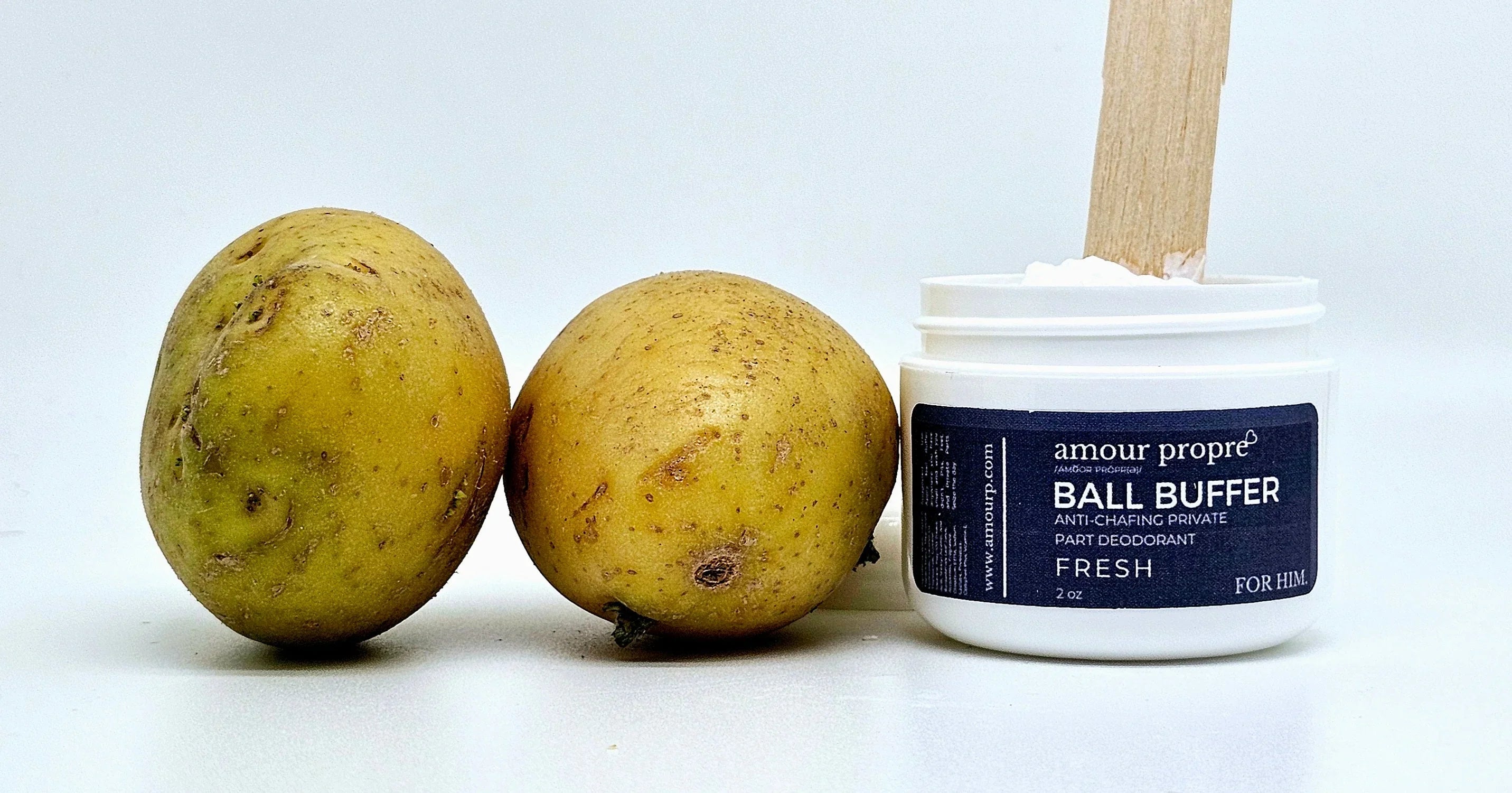 Amour Propre® Ball Buffer: FOR HIM. Private part deodorant
