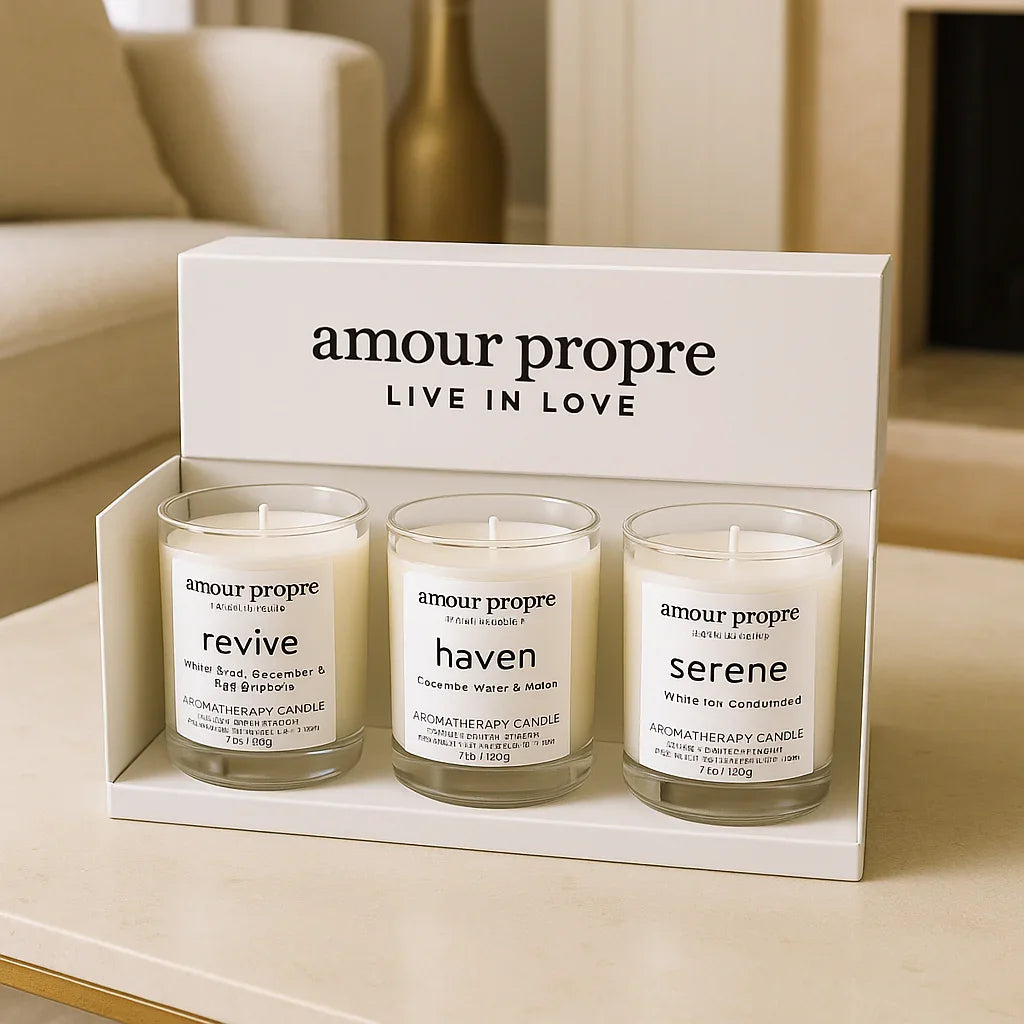 Amour Propre® Amour Propre Aromatherapy Collection Trio - Serene, Haven, Revive Soy Candles