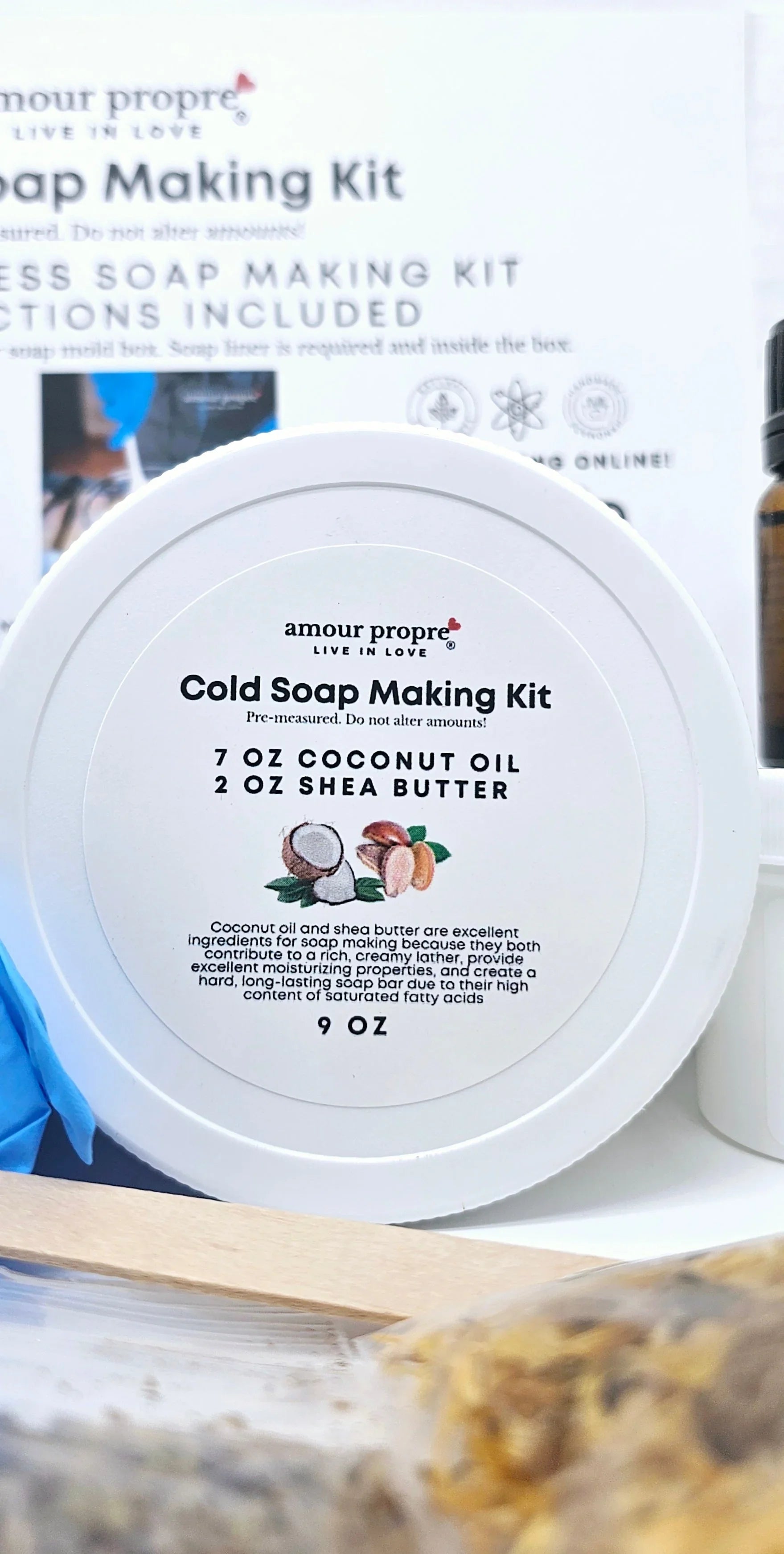 Amour Propre® Amour Propre Cold Process Soap Making Kit | Create Your Own Luxurious Botanical Soap Bars!