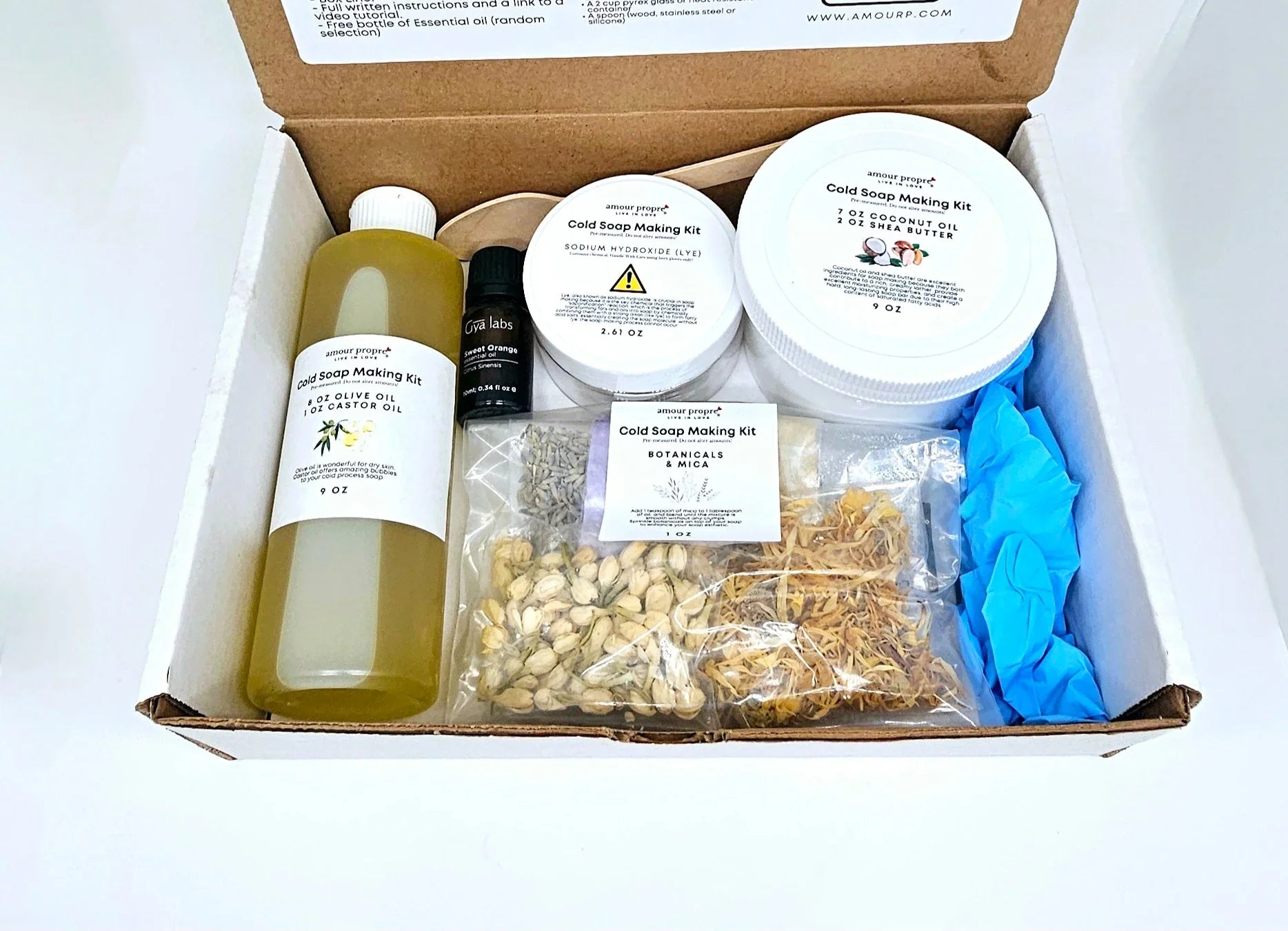 Amour Propre® Amour Propre Cold Process Soap Making Kit | Create Your Own Luxurious Botanical Soap Bars!