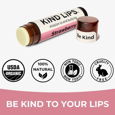 Kind Lips Strawberry Organic Lip Balm - Image 3