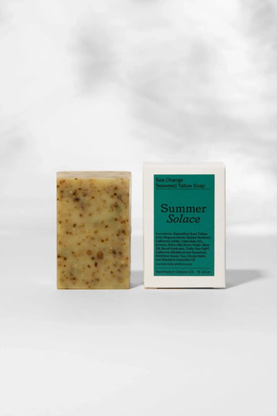 Summer Solace Tallow Sea Change Seaweed Bar – Neroli & Bladderwrack for Mineral-Rich Cleansing - Image 1