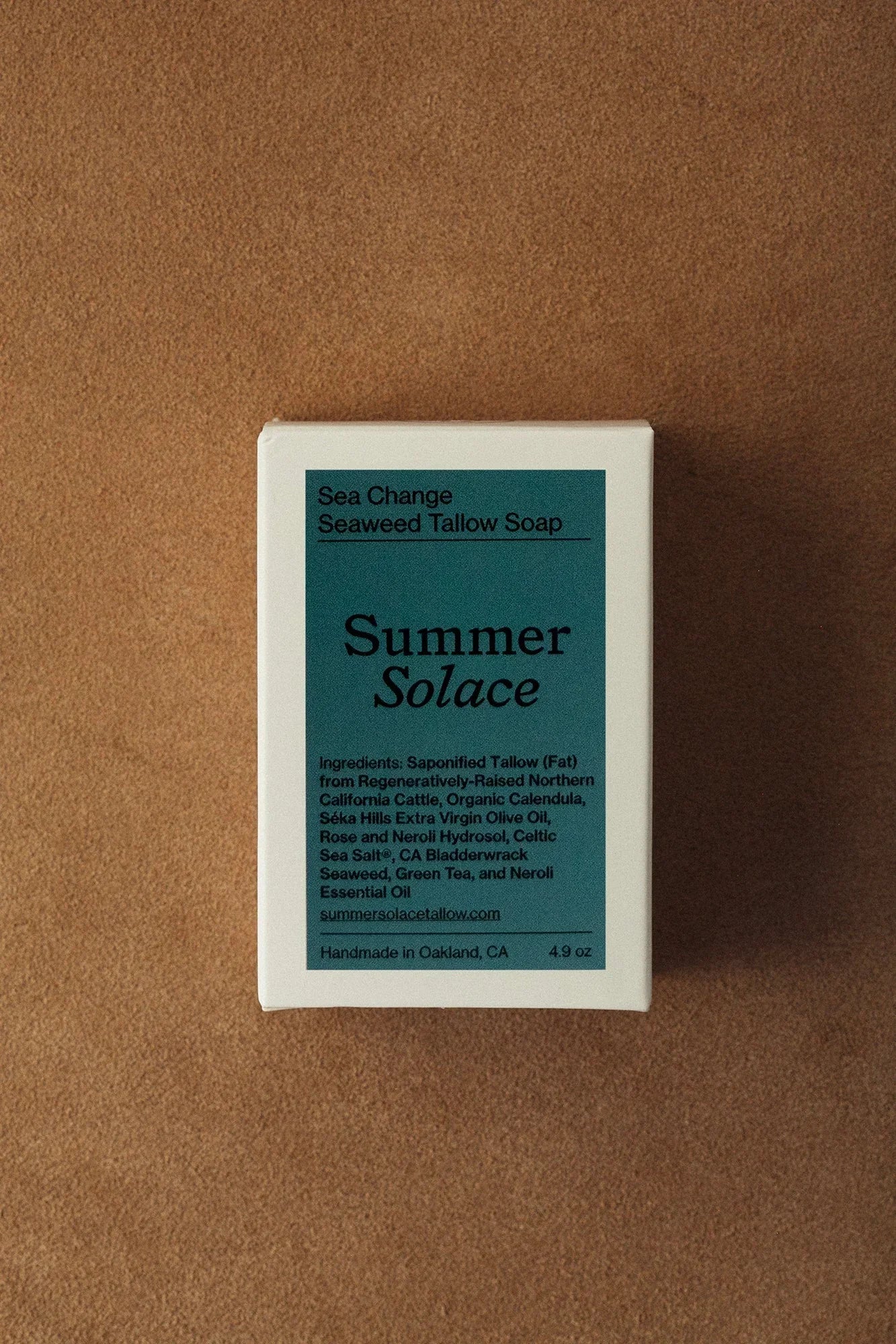 Summer Solace Tallow Sea Change Seaweed Bar – Neroli & Bladderwrack for Mineral-Rich Cleansing
