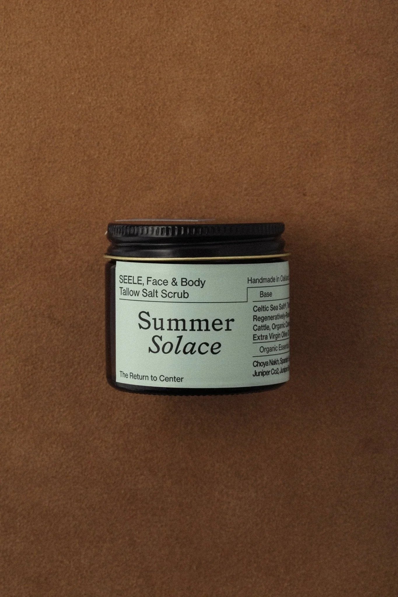 Summer Solace Tallow SEELE – Exfoliating Sea Salt Scrub | Celtic Salt®, Choya Nākh, Sage & Coriander