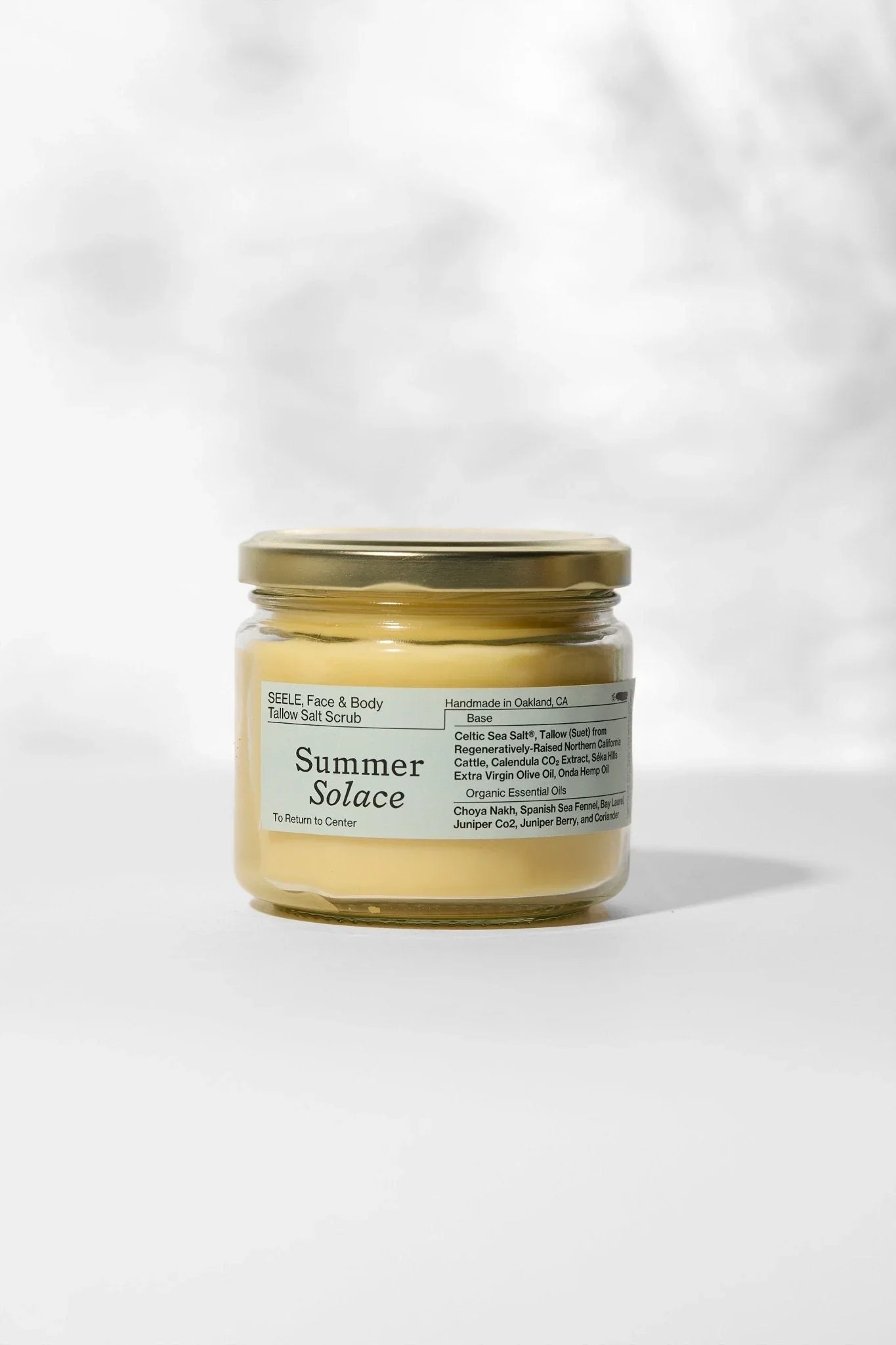 Summer Solace Tallow SEELE – Exfoliating Sea Salt Scrub | Celtic Salt®, Choya Nākh, Sage & Coriander